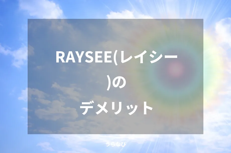 RAYSEE(レイシー)のデメリット
